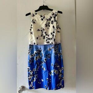 IVANKA TRUMP Blue floral dress; Size 4